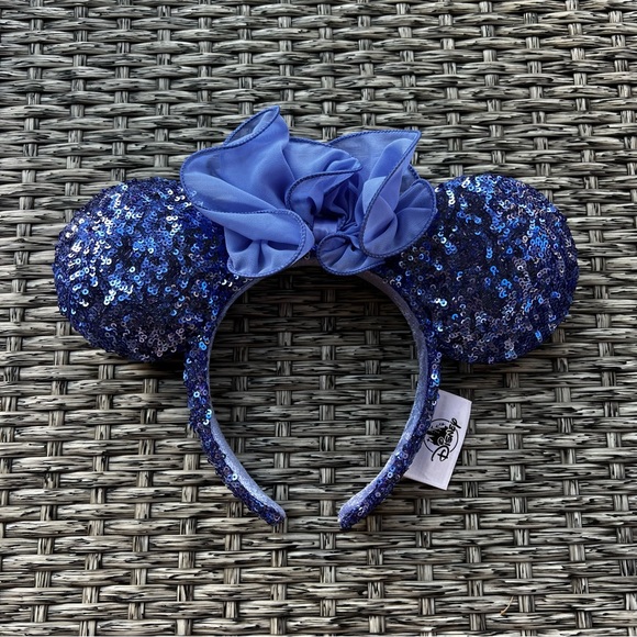 Disney Mickey Ears Headband Purple Flower - Picture 1 of 2